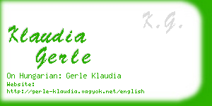 klaudia gerle business card